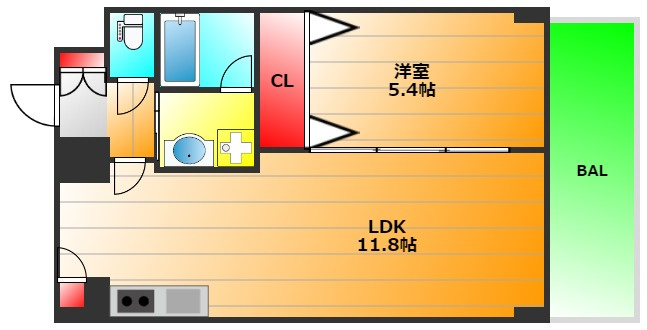 エステムプラザミッドプレイスの間取り|現状有姿
