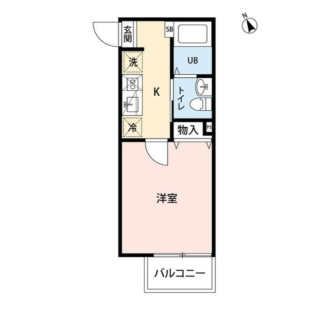 習志野市鷺沼１丁目のアパートの間取り