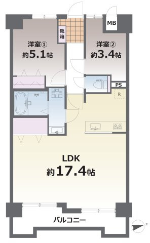 トーカンマンション新米屋町／１０Fの間取り
