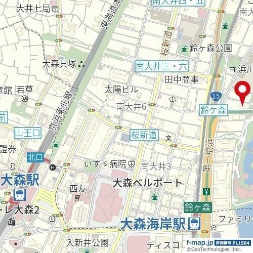 スカイコート品川パークサイドの地図