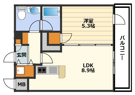 フローライト南森町の間取り
