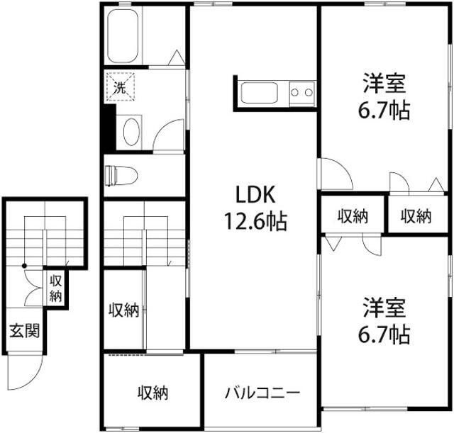ベルリード東海神の間取り