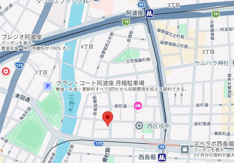 ファーストフィオーレ新町ファジスタの地図