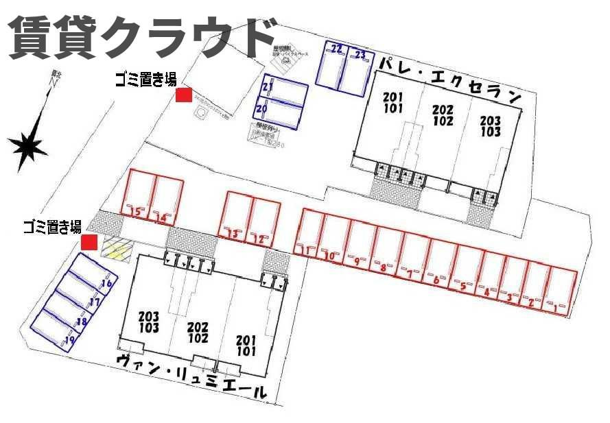 ヴァン・リュミエールの区画図