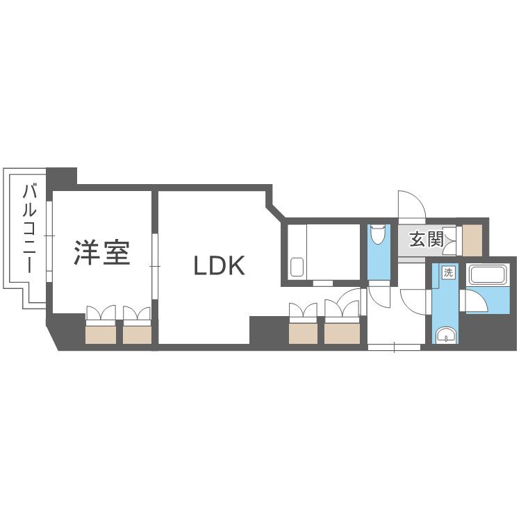 南堀江アパートメントグランデの間取り