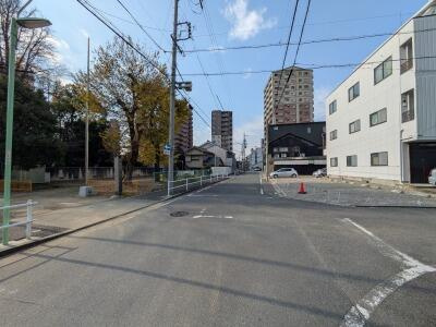 【トーヨーホーム売主/売土地】中区正木二丁目Ａ区画の前面道路含む現地写真|前面道路含む現地土地写真