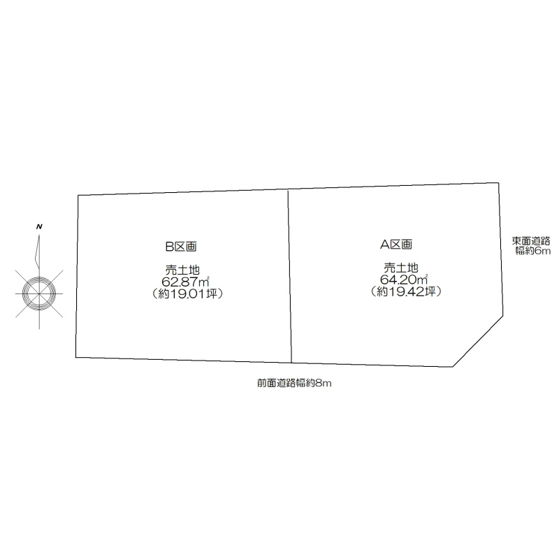 【トーヨーホーム売主/売土地】中区正木二丁目Ａ区画の区画図|全体区画図