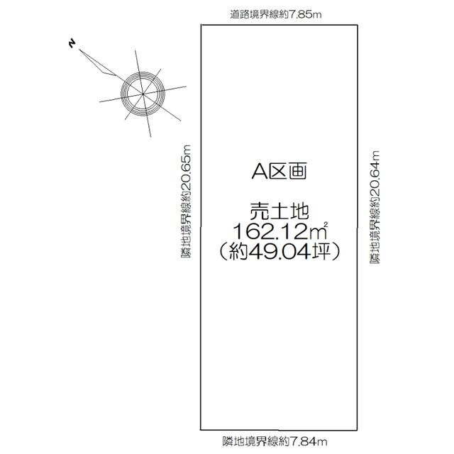 【トーヨーホーム売主/売土地】日進竹の山5丁目A区画の区画図|区画図