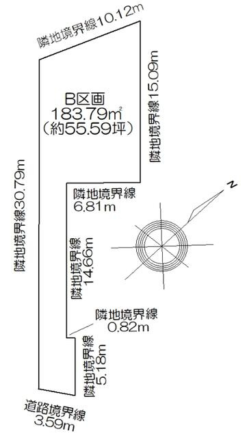 【トーヨーホーム売主/売土地】前飛保町寺町ⅡB区画の区画図|Ｂ区画図