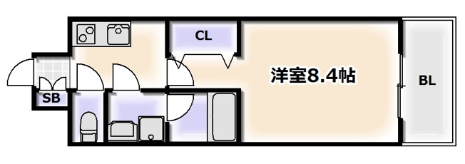 【間取り】 | レオンコンフォート難波南
