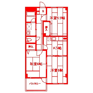大和市大和南２丁目の賃貸マンションの間取り|使いやすい間取りです♪