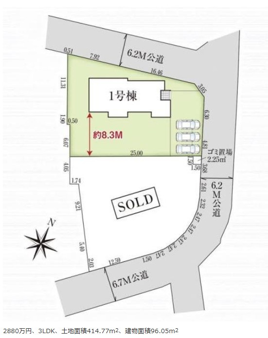 川島町紫竹　新築分譲住宅の土地図