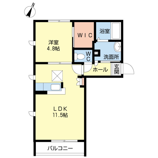 【間取り】 | 廣田板付６Ｂ棟