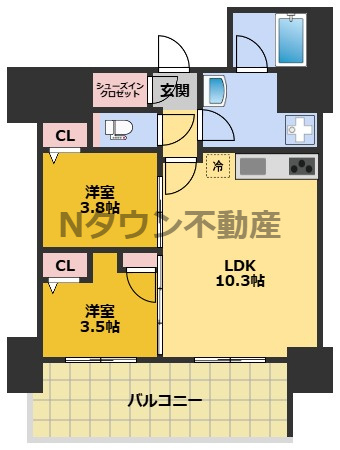 【間取り】 | プレサンスレイズ千種今池Ⅱ | 間取りです。