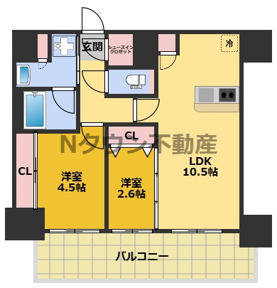 【間取り】 | プレサンスレイズ千種今池Ⅱ | 間取りです。