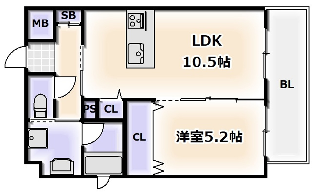 【間取り】 | フェリーチェ難波