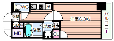 【間取り】 | プレサンス天満ステーションフロント