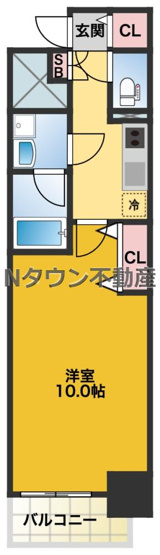 【間取り】 | プレサンスジェネ千種内山Ⅱ | 間取りです。