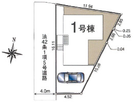 小屋裏収納付きで収納豊富の区画図