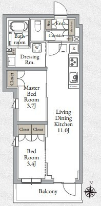 Live Casa千鳥町の間取り