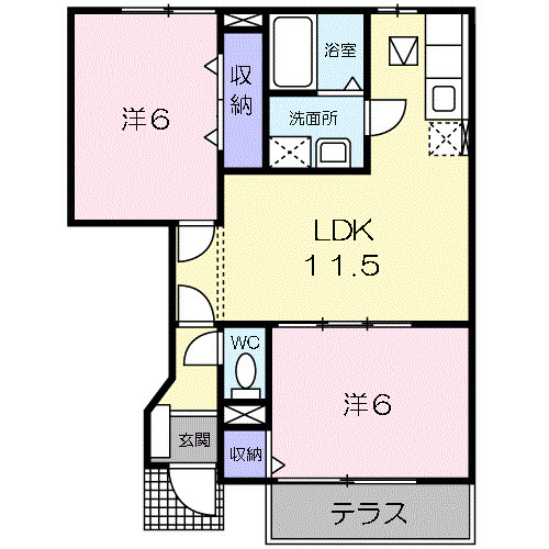 プラスペラティＡの間取り
