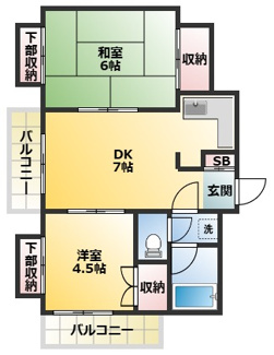 【間取り】 | サンフィールドハイツ