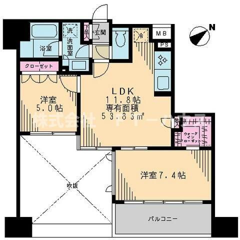 スカイグランデ船橋宮本の間取り