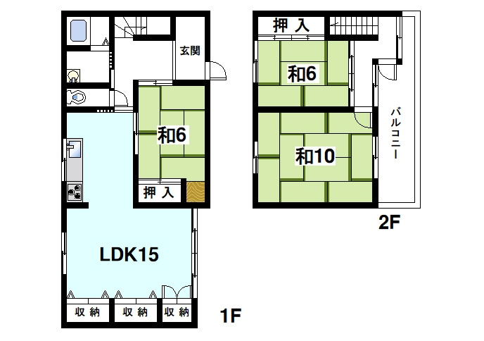 西木辻町貸家の間取り|間取りです