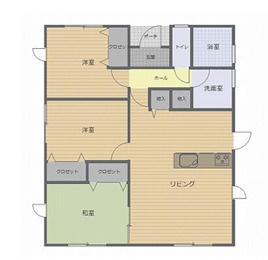 北区梶尾町／１号棟の間取り