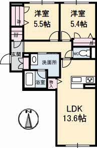BEREO蔵本元町【BELS認証】の間取り