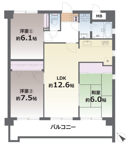 ロマネスク新屋敷／２Fの間取り
