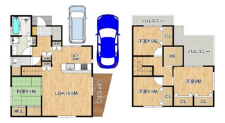 【間取り】 | 茱萸木３丁目　中古一戸建 | 【土地約３１．０４坪！駐車２台可能】ゆとりある敷地でのびのび新生活をここではじめませんか！