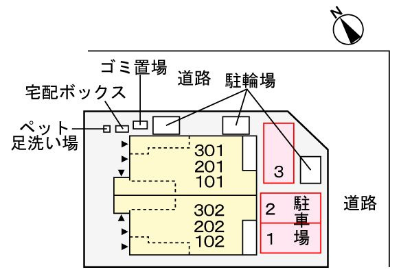 テラス　シティ　八ヶ崎の区画図