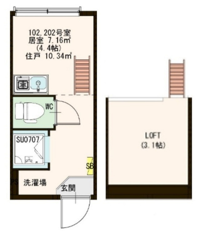Stage高田馬場の間取り