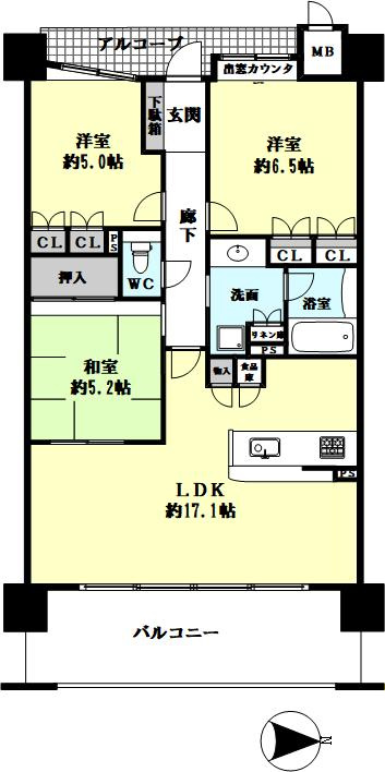 リーデンススクエア学園東町の間取り
