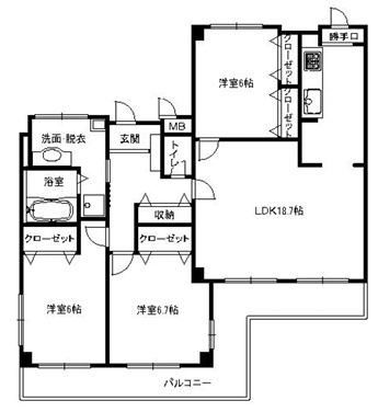 ヴァンヴェール夙川の間取り