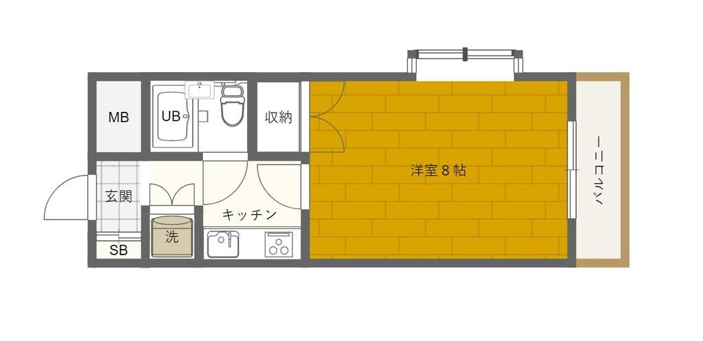 ハイツ延命の間取り