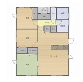 北区梶尾町／４号棟の間取り