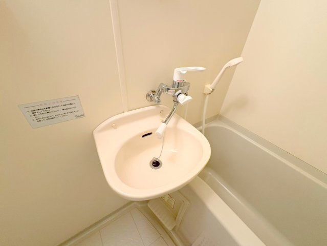 アミティ宝塚Aの洗面所|広い洗面スペース