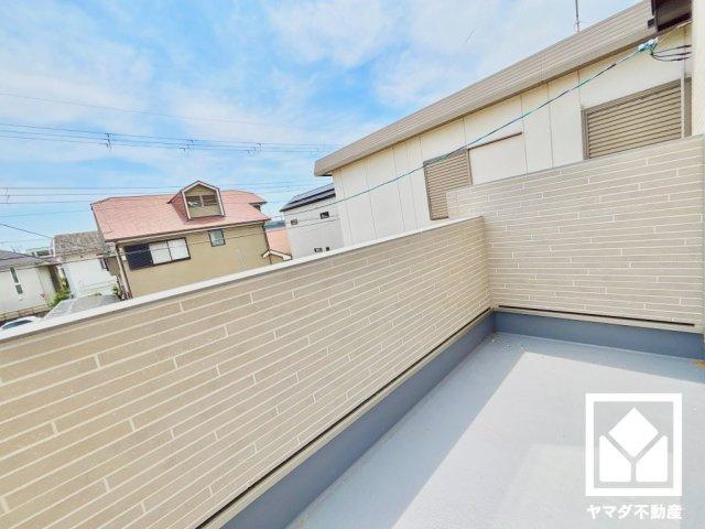 ハートフルタウン尼崎東園田3丁目のバルコニー|南向きバルコニーで陽当たり、風通し良好。たっぷりの洗濯物も気持ちよく乾きます。