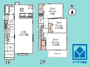 ハートフルタウン尼崎東園田3丁目の間取り|3LDK、土地面積137.72平米、建物面積90.15米、木造2階建。2026年8月完成予定。