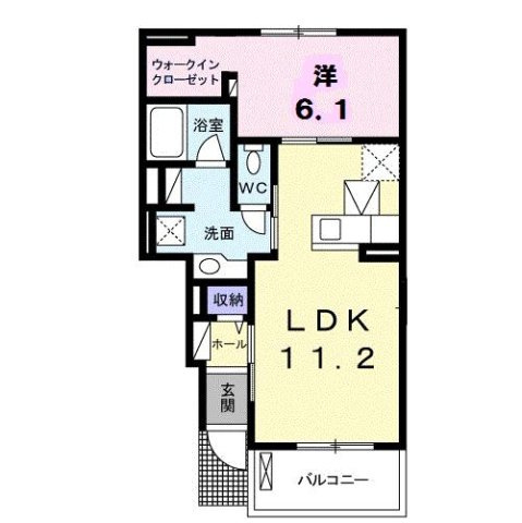 クラール宇多津Ａの間取り