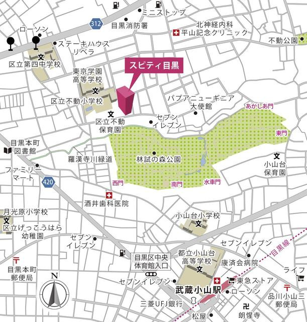 スピティ目黒の地図