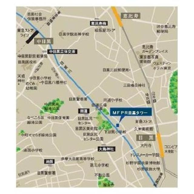 ＭＦＰＲ目黒タワーの地図