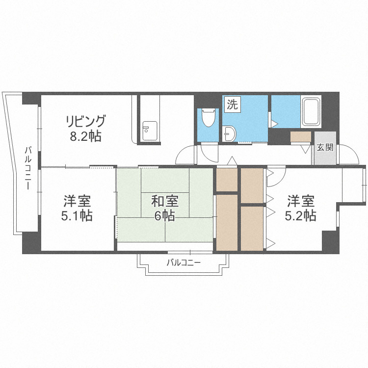 サンプラザ湯里南の間取り