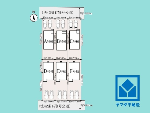 ハートフルタウン尼崎東園田3丁目の区画図|ハートフルタウン尼崎東園田町３丁目、新築戸建全6棟のC号棟です。区画それぞれ間取りが違うので、ライフスタイルに合わせてご検討ください。