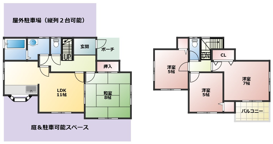 旭市ニ戸建ての間取り