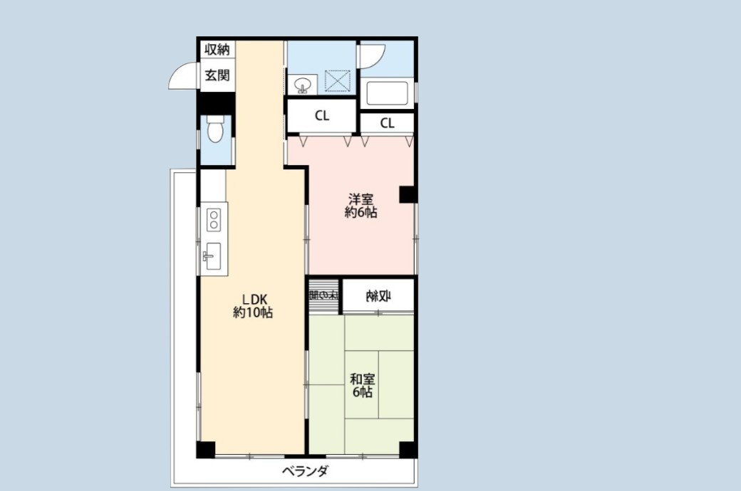 プラザ矢部※初期費用分割あと払いサービス利用可能物件の間取り
