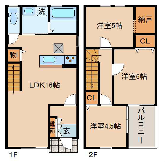 オーシャンヴィラ朝霧ヶ丘の間取り