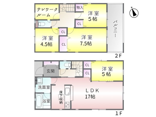 小牧市多気北町第1(全5棟)の間取り